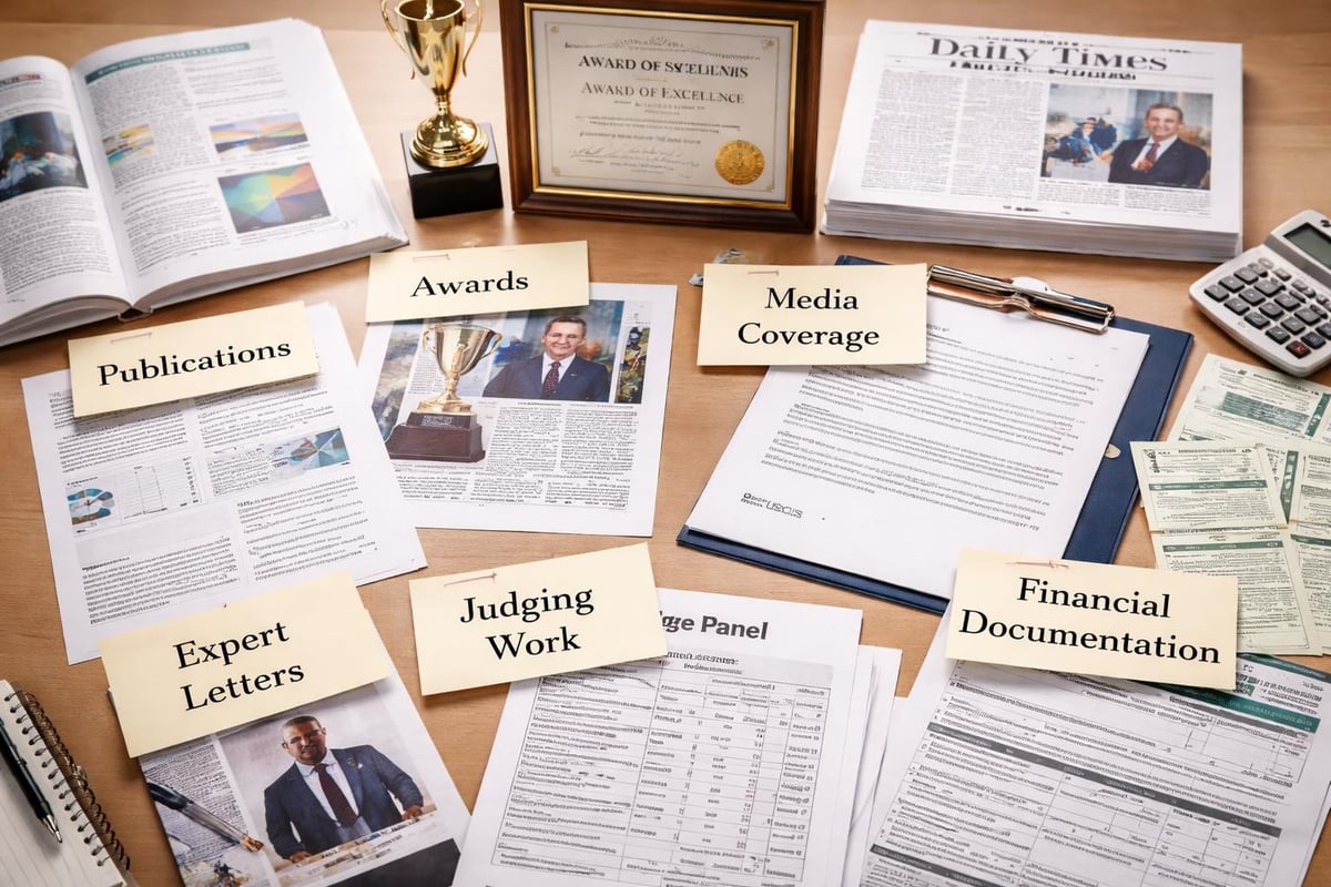 Evidence categories and documentation requirements