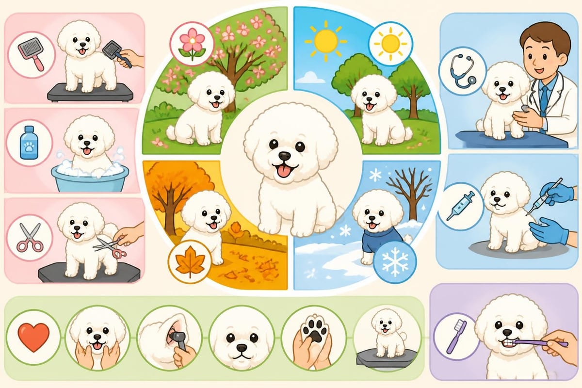 Bichon frisé verzorgingsschema