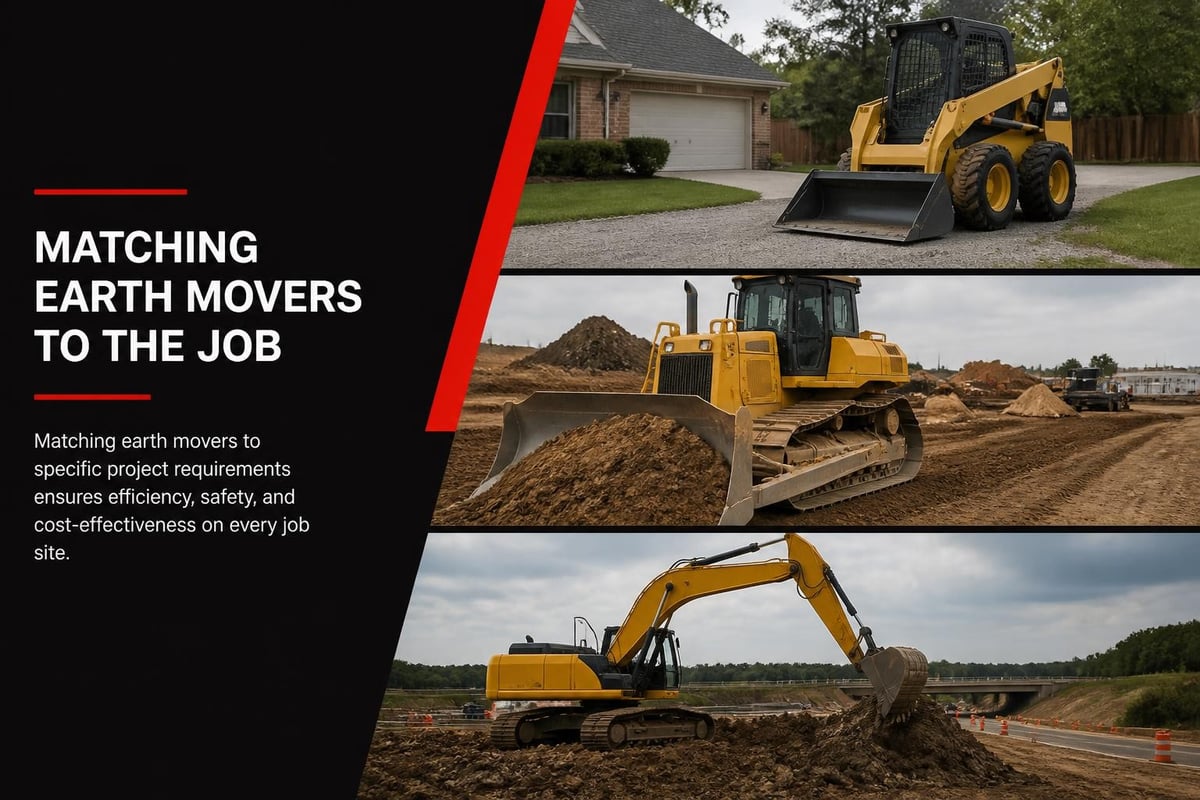 Excavation equipment selection matrix