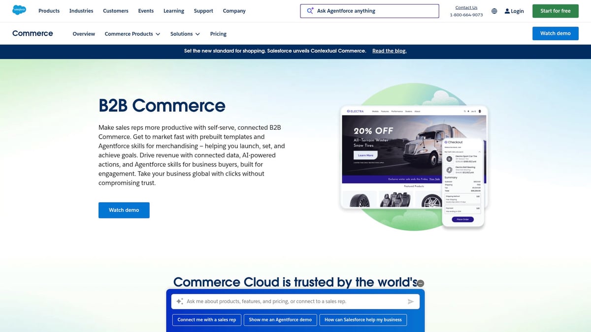 7 Smartaste Val för B2B Platform Shopify 2026 - Salesforce B2B Commerce Cloud