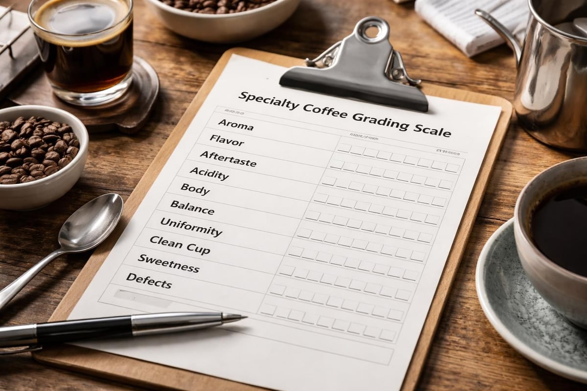 Specialty coffee grading process