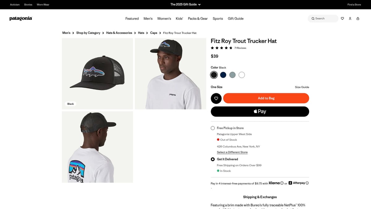 9 Essential Fishing Hats for Men to Try in 2026 - Patagonia Fitz Roy Trout Trucker Hat