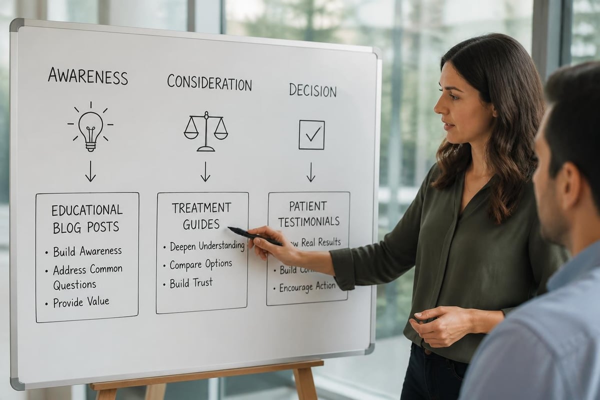 Healthcare content funnel