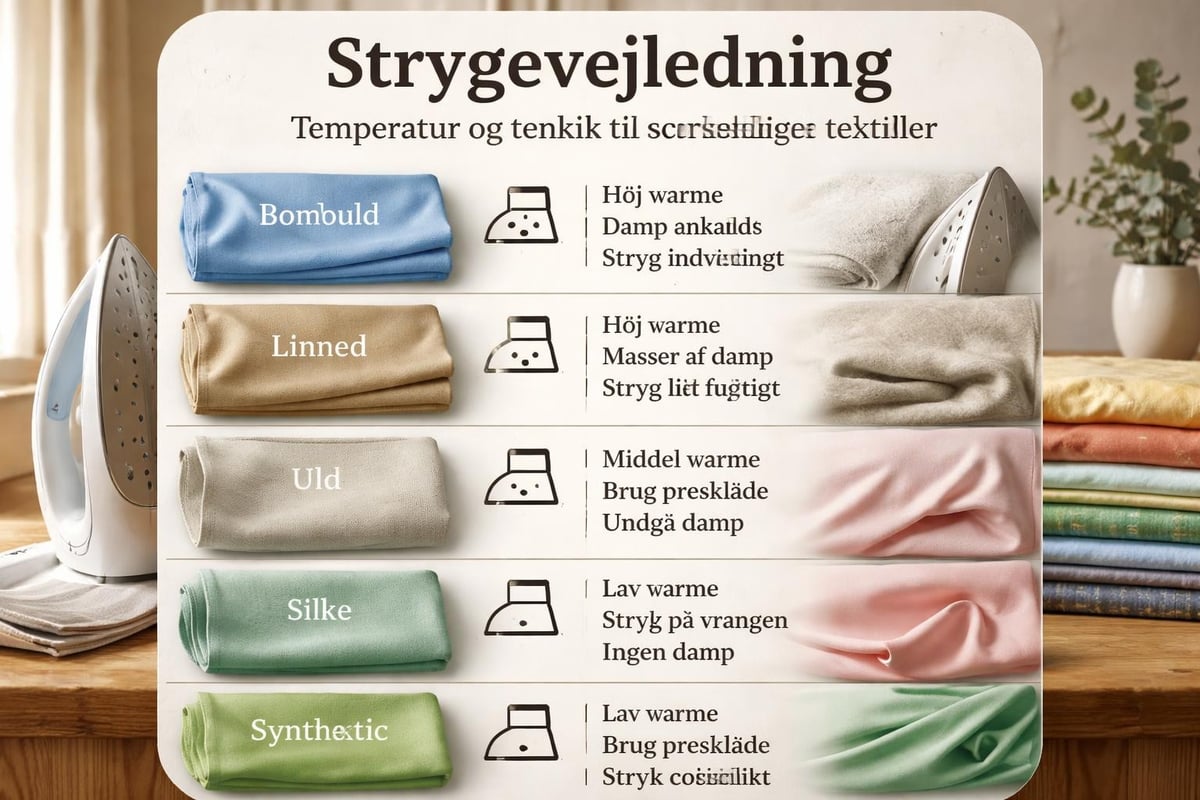 Strygeteknikker for forskellige materialer