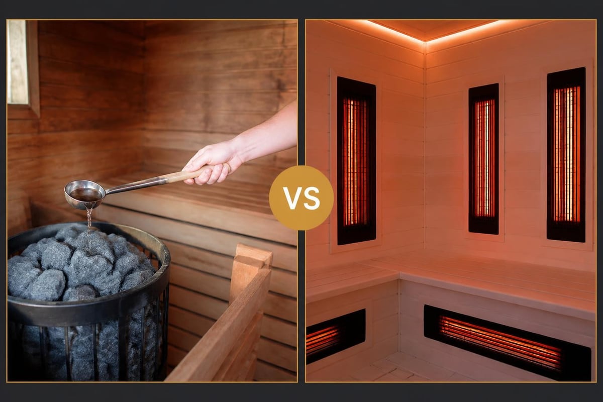 Traditional vs infrared sauna technology