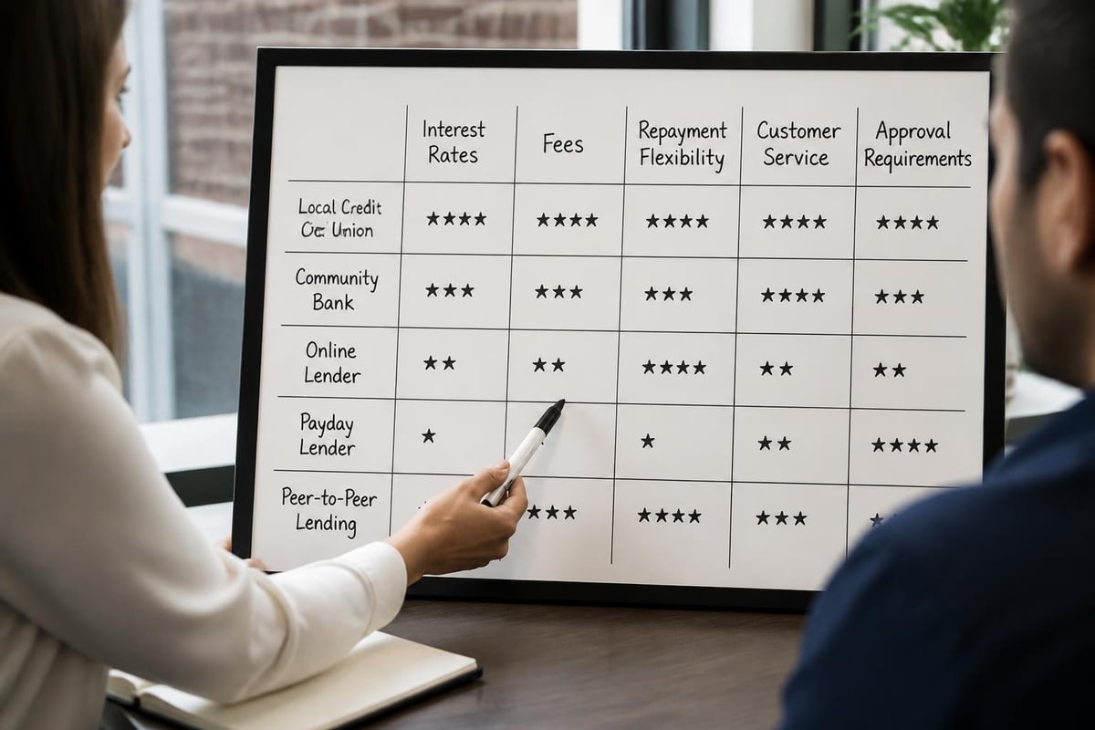 Lender comparison factors