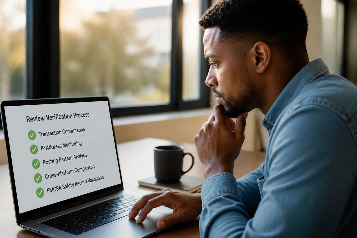 Car shipping review verification process