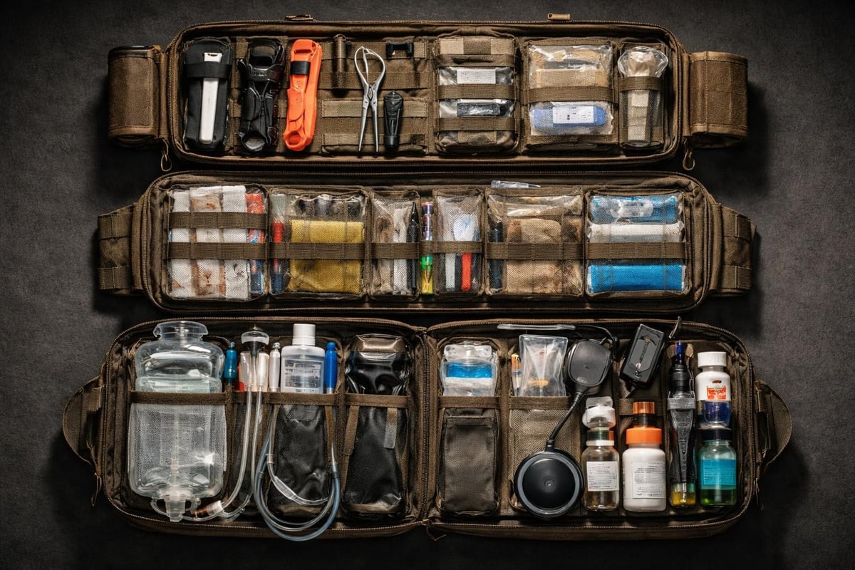 Tactical medical kit organization