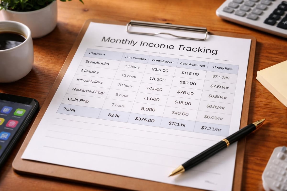 Gaming income tracking system