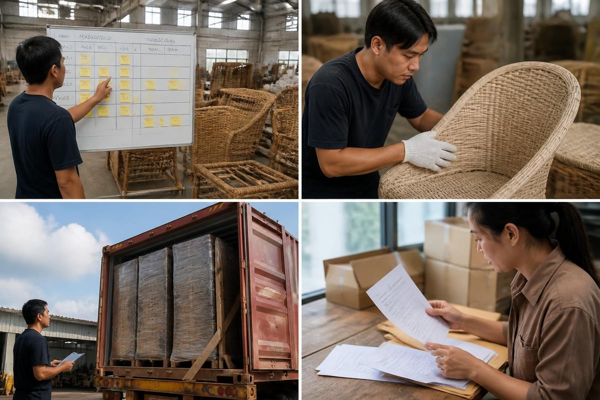 Rattan export logistics