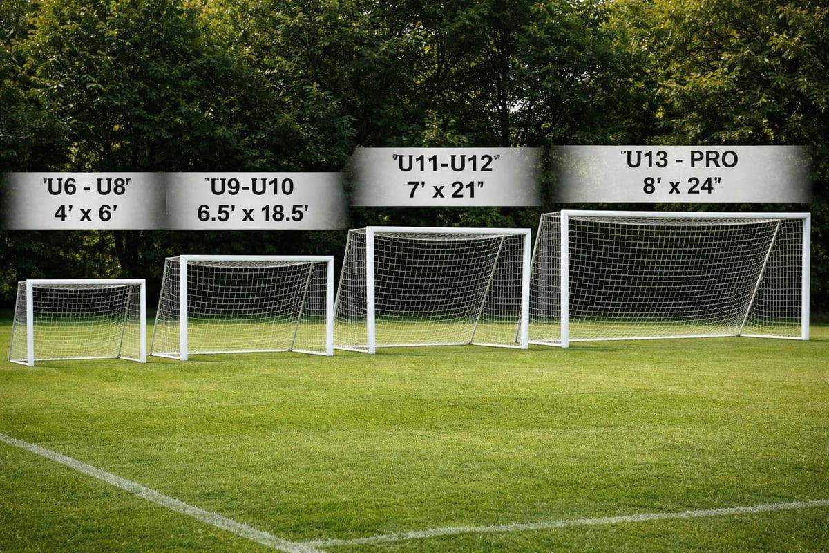 Soccer goal size comparison