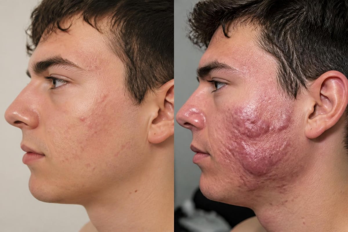 Trenbolone acne severity progression