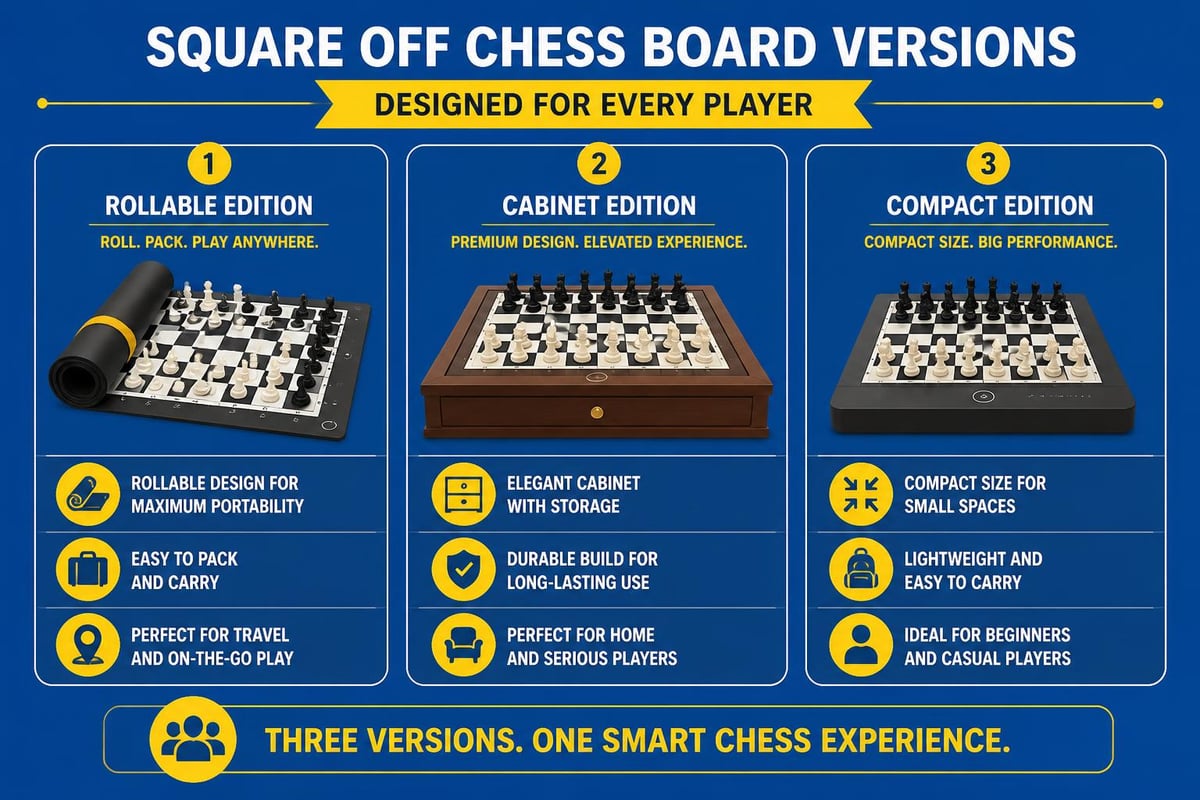 Square Off chess board models comparison