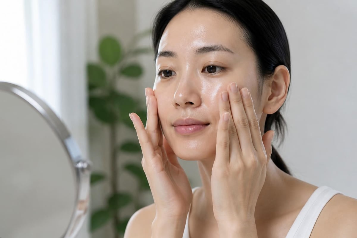 Essence application for oily skin