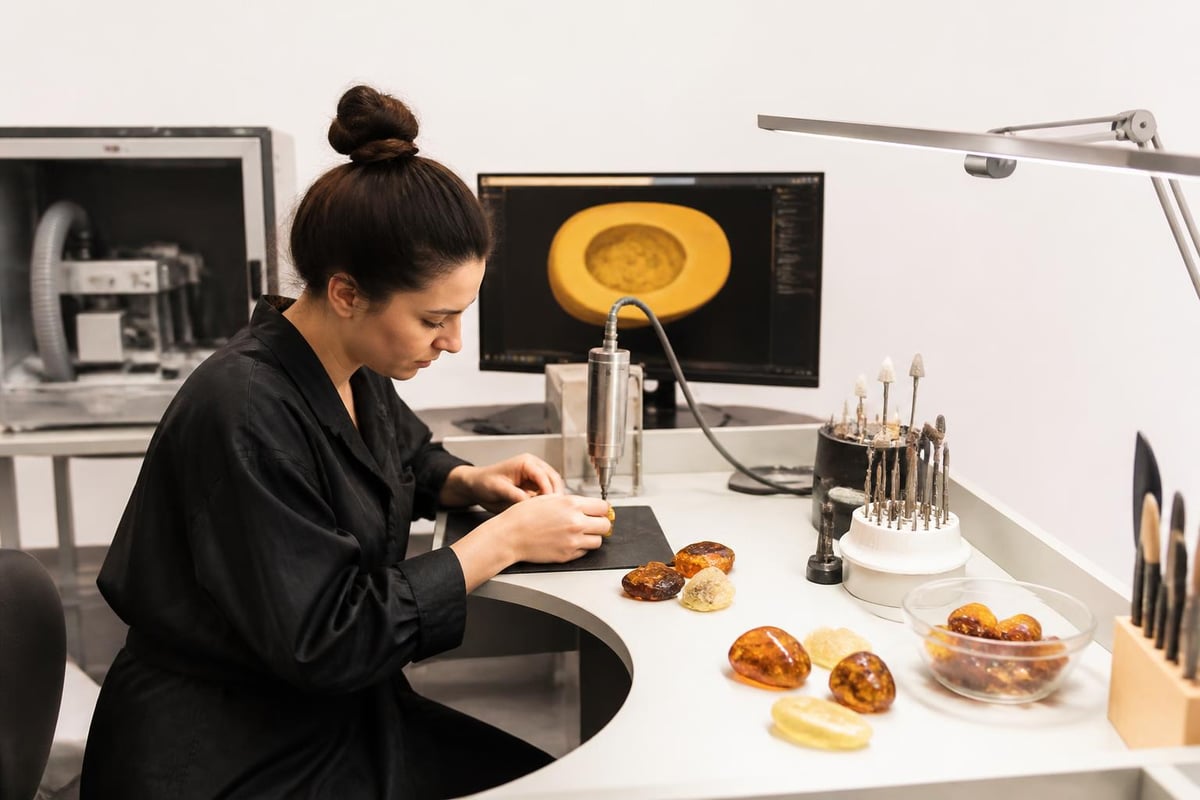 Modern amber artisan techniques