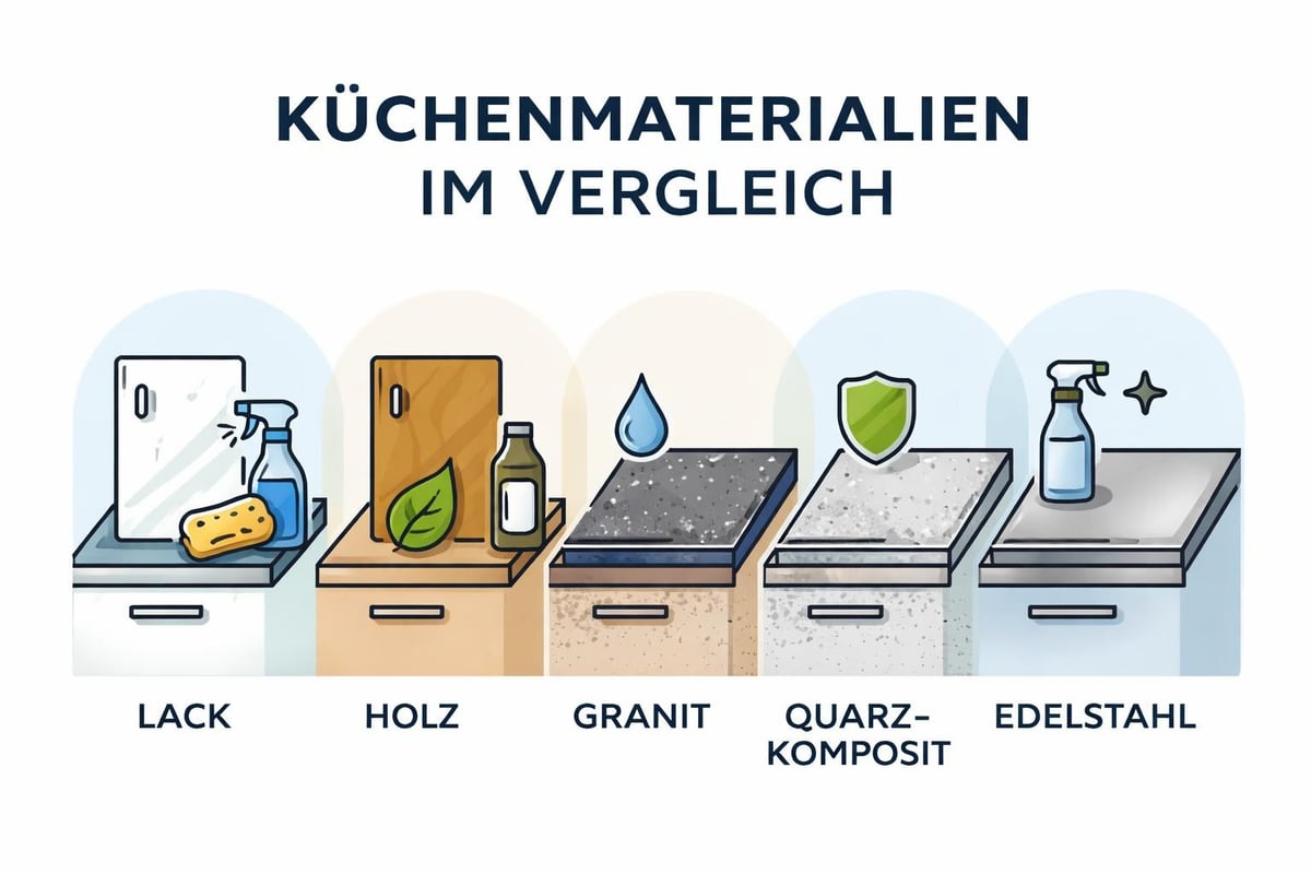 Materialvergleich Küche