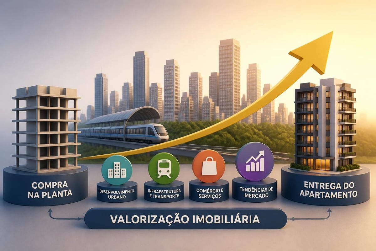 Valorização de apartamentos desde a compra na planta até entrega