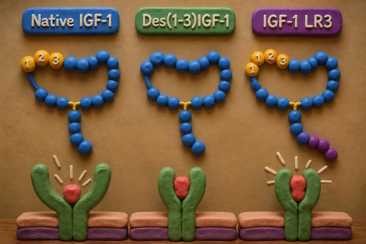 IGF peptide variants comparison