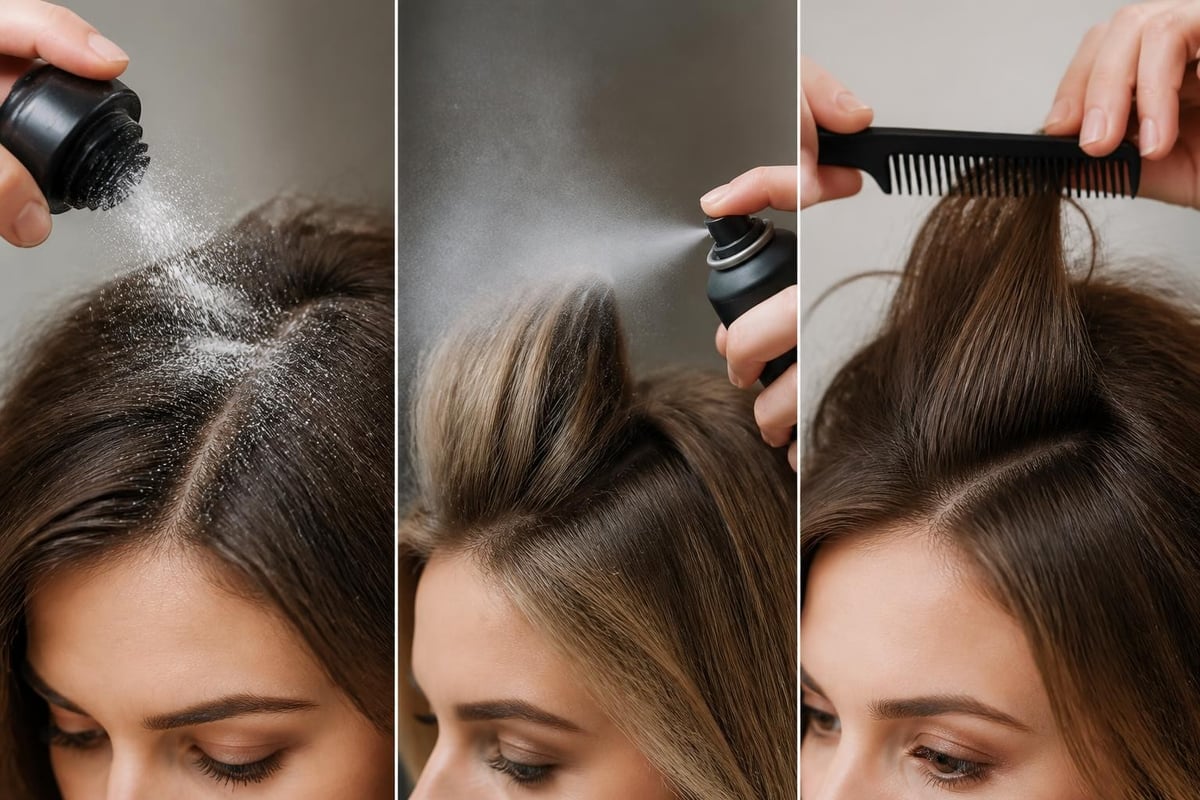 Comparison of texture powder, spray, and teasing techniques