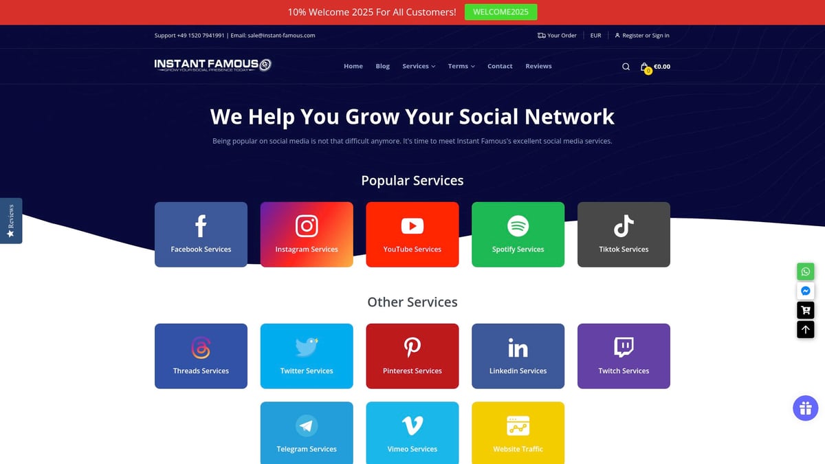 7 Smart Ways To Buy Comments Instagram Safely In 2025 - 6. Instant Famous: Organic-Looking Growth & Flexible Packages