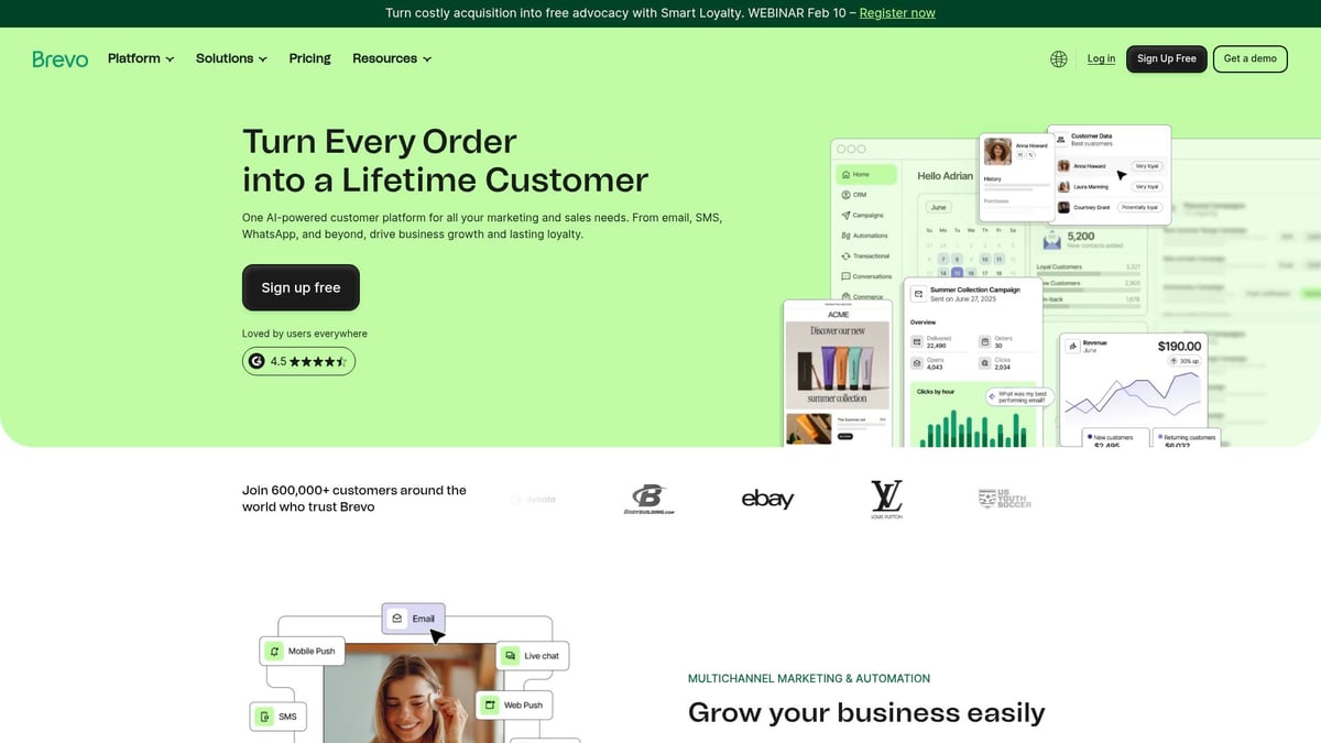 Die 7 Top E-Mail-Marketing Tool Empfehlungen 2026 - Brevo (ehemals Sendinblue)
