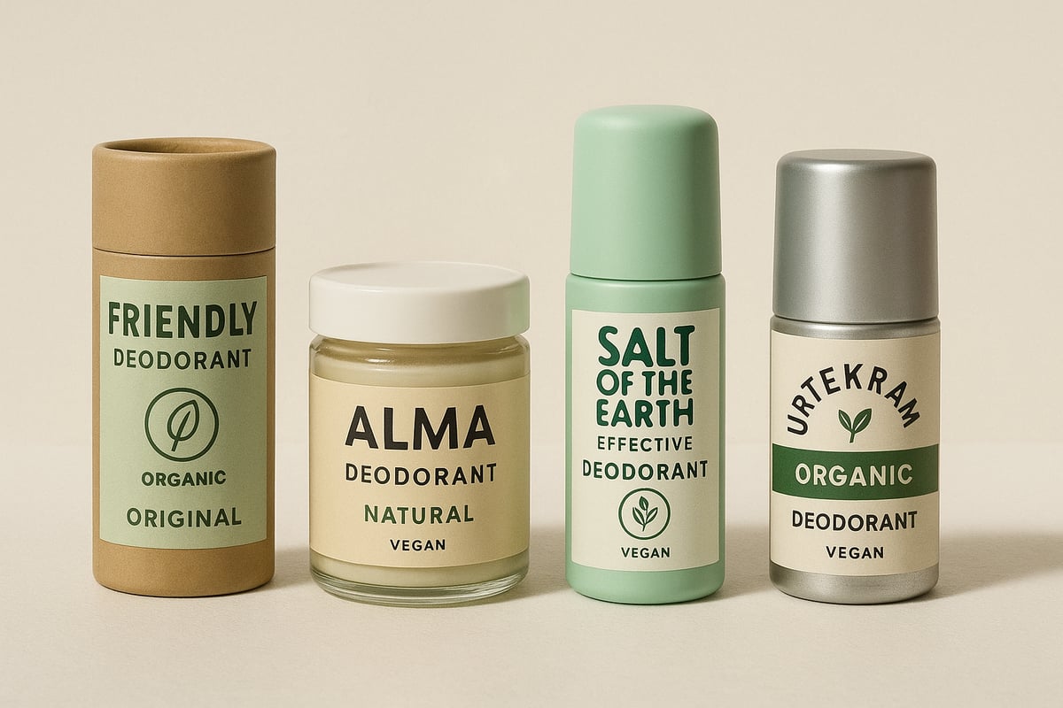 Populære naturlige deodoranter på det danske marked i 2025