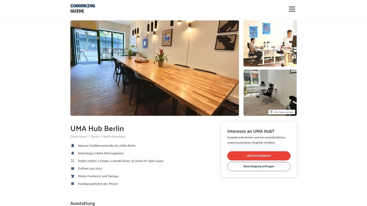 12 Inspirierende Coworking Spaces für 2026 Entdeckt - UMA Hub Berlin – Skandinavische Leichtigkeit trifft Produktivität