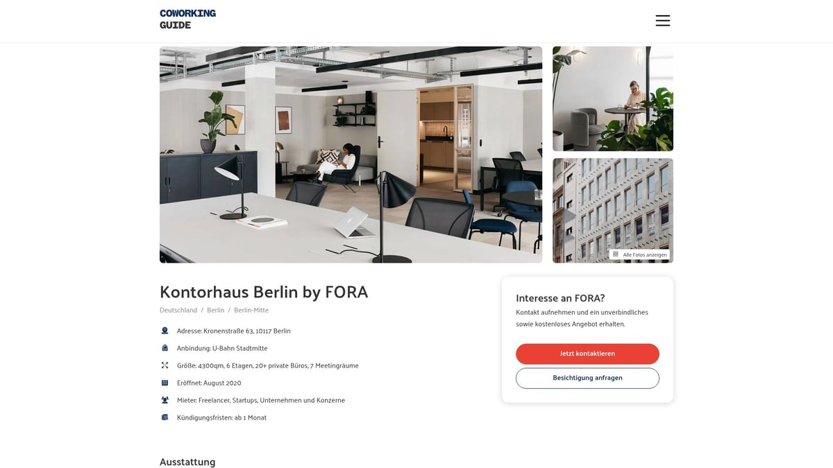 12 Inspirierende Coworking Spaces für 2026 Entdeckt - Kontorhaus Berlin by FORA – Historisches Flair, moderne Technik