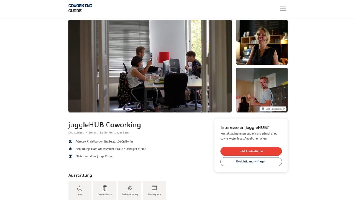12 Inspirierende Coworking Spaces für 2026 Entdeckt - juggleHUB Coworking – Familienfreundliches Arbeiten