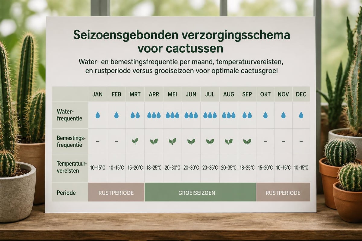Cactus verzorgingskalender