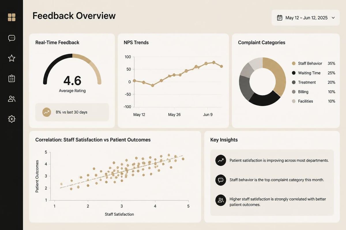 Patient experience measurement dashboard