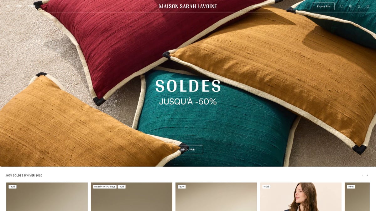 12 Idées Inspirantes De Boutique Shopify À Découvrir En 2026 - 6. Maison Sarah Lavoine
