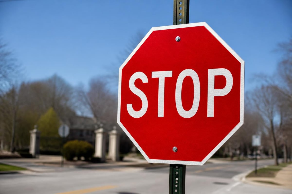 One stop sign regulatory requirements