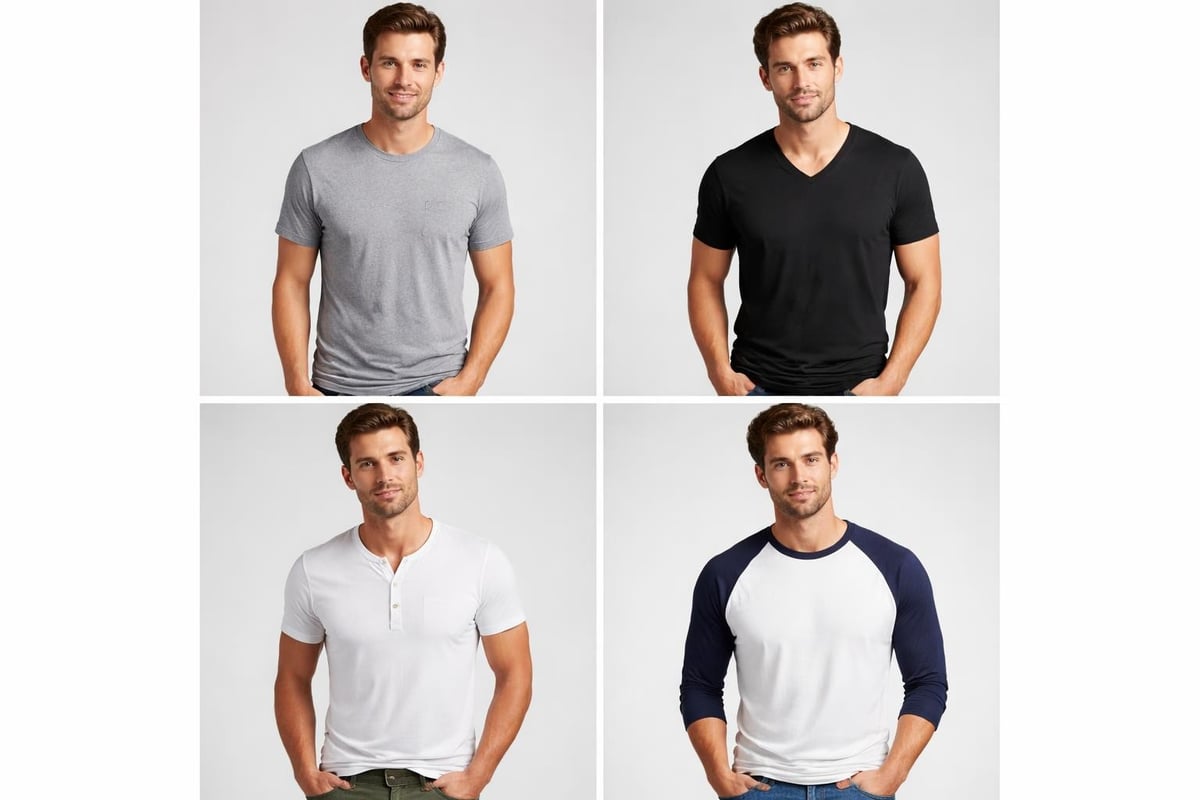 Men's tee shirt style options