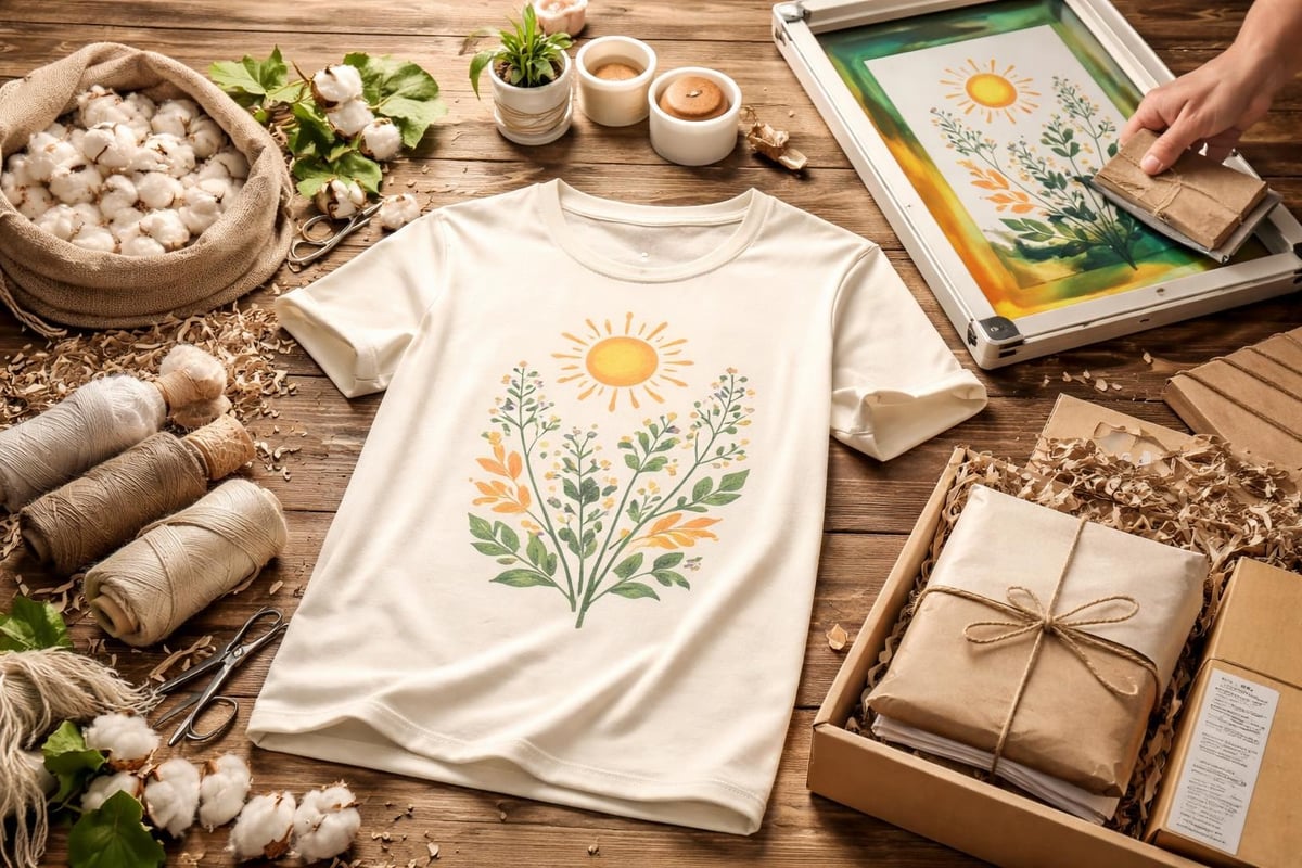 Sustainable custom tee production