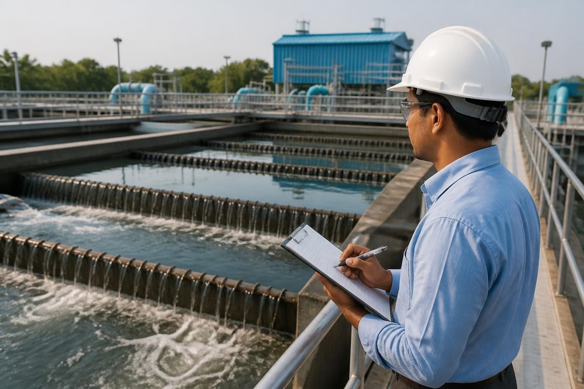 Water treatment process stages