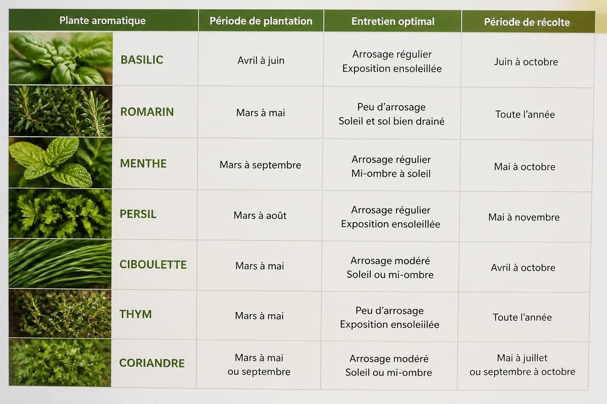 Cycle annuel plantes aromatiques