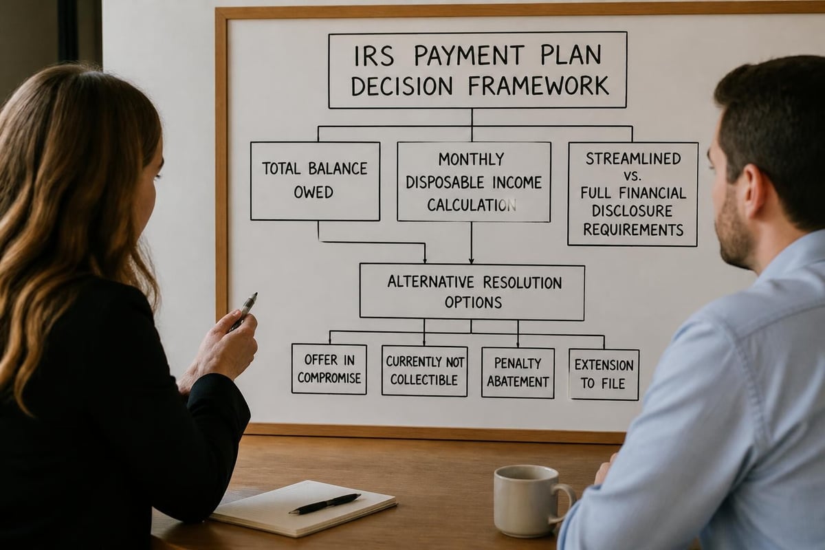 Payment plan decision tree