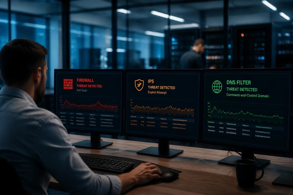 UTM security functions working together