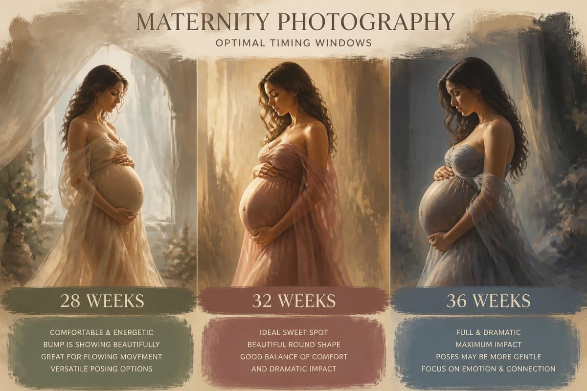 Maternity photography timing timeline