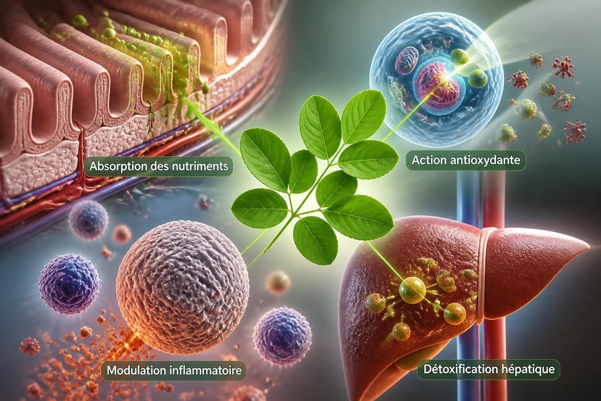 Mécanismes d'action du moringa