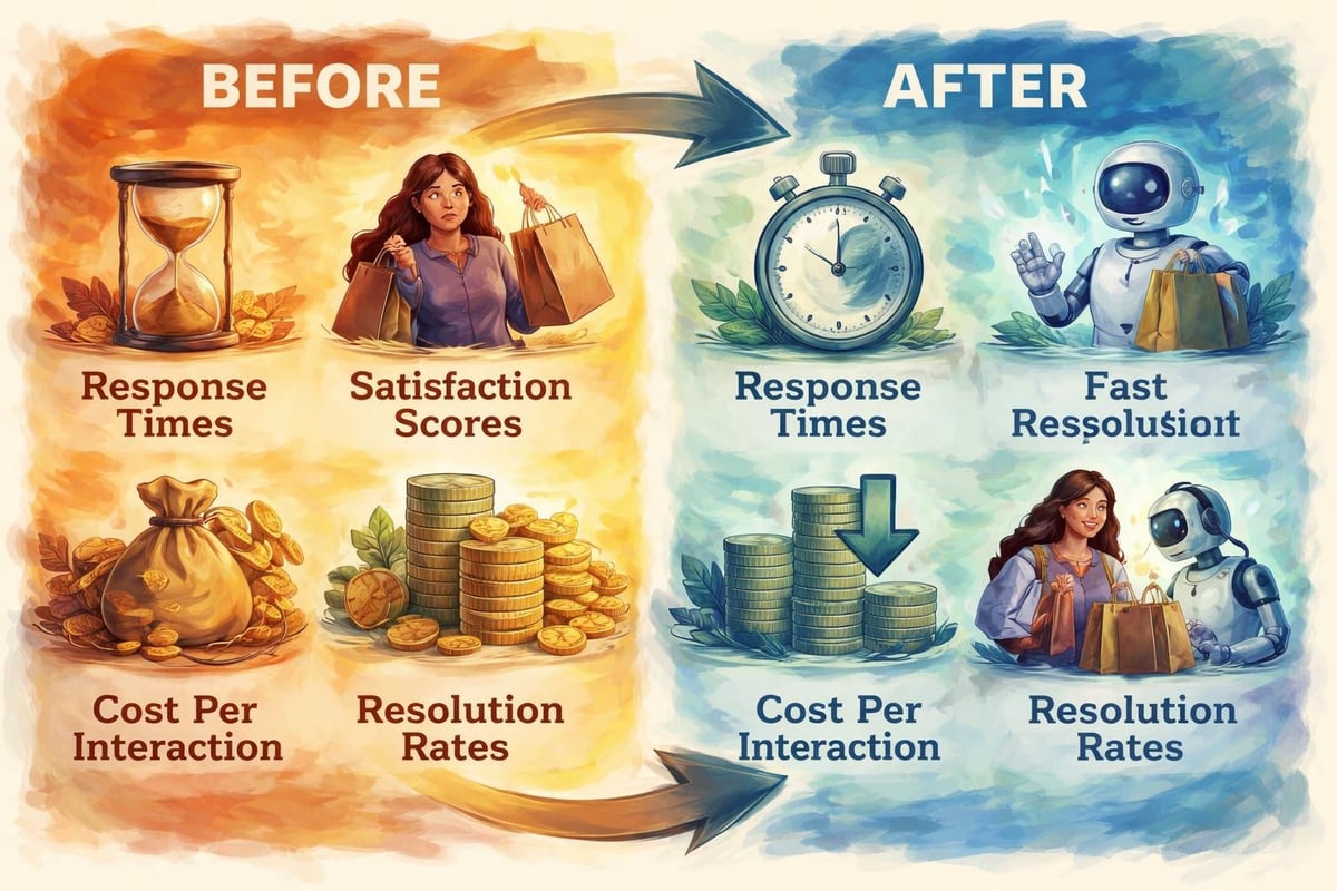 Customer service AI transformation metrics