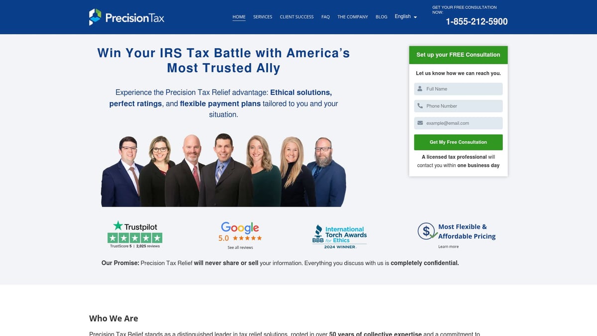 Top 9 Highest Rated Tax Relief Companies to Trust in 2026 - Precision Tax Relief
