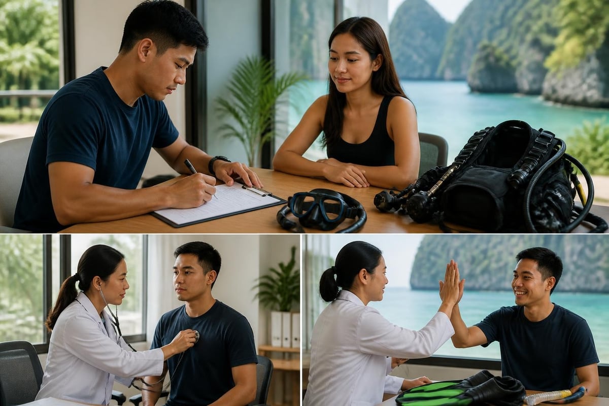 Medical clearance process for first-time divers