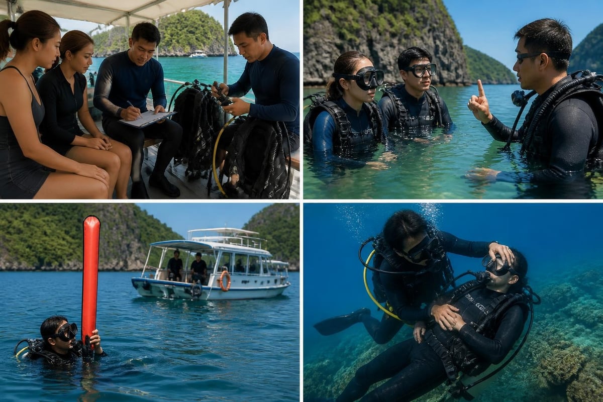 Beginner diver safety protocols