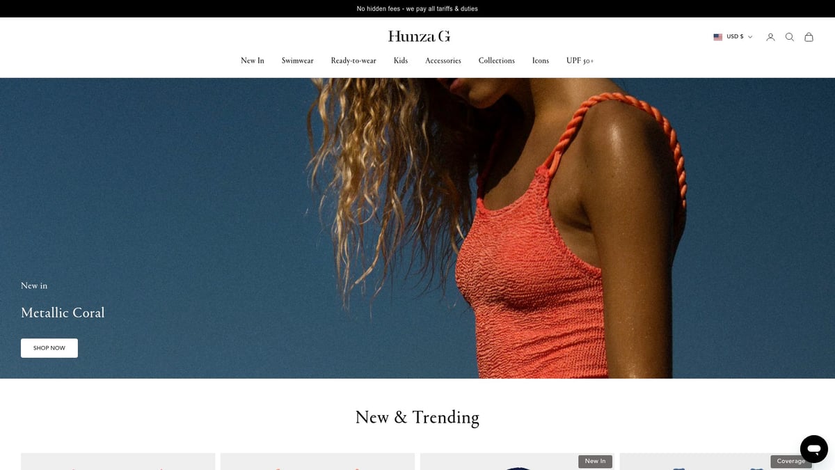 9 Must-Try Neon Orange Swimsuit Styles for Summer 2026 - 6. Hunza G Neon Orange Crinkle Swimsuit