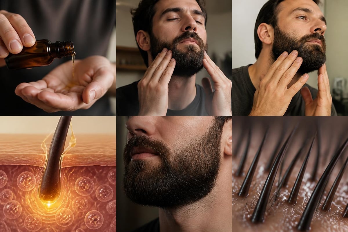 Beard oil application technique