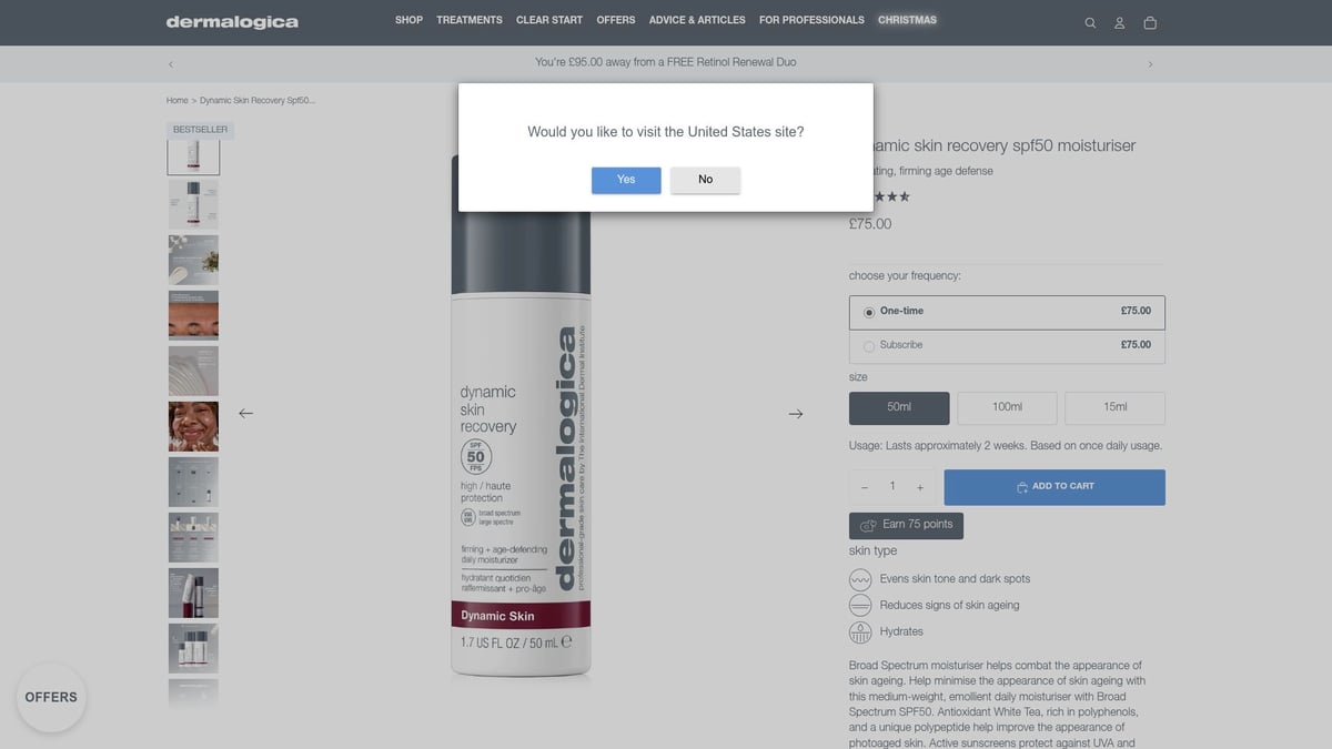 Top 8 Best Selling Skin Products to Try in 2026 - Dermalogica Dynamic Skin Recovery SPF50 Moisturiser