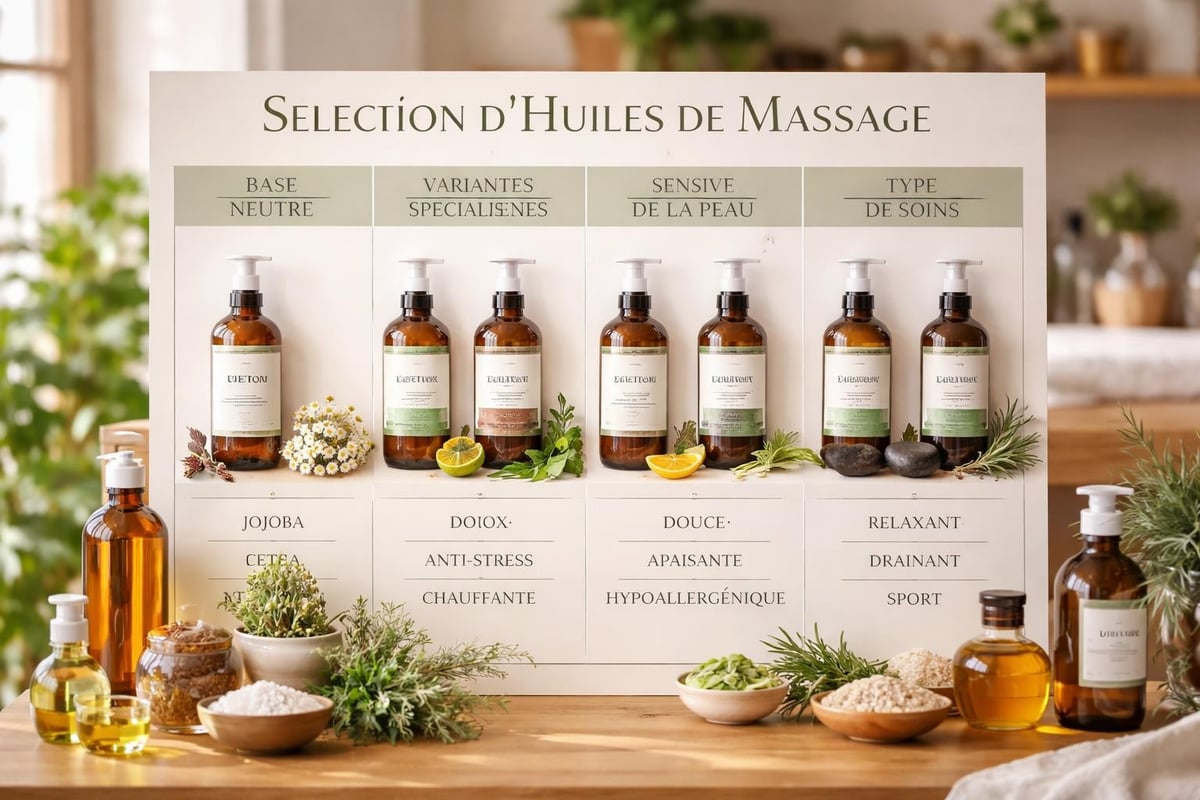 Choix d'huiles de massage
