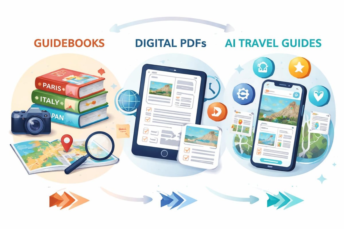 Electronic travel guide evolution timeline